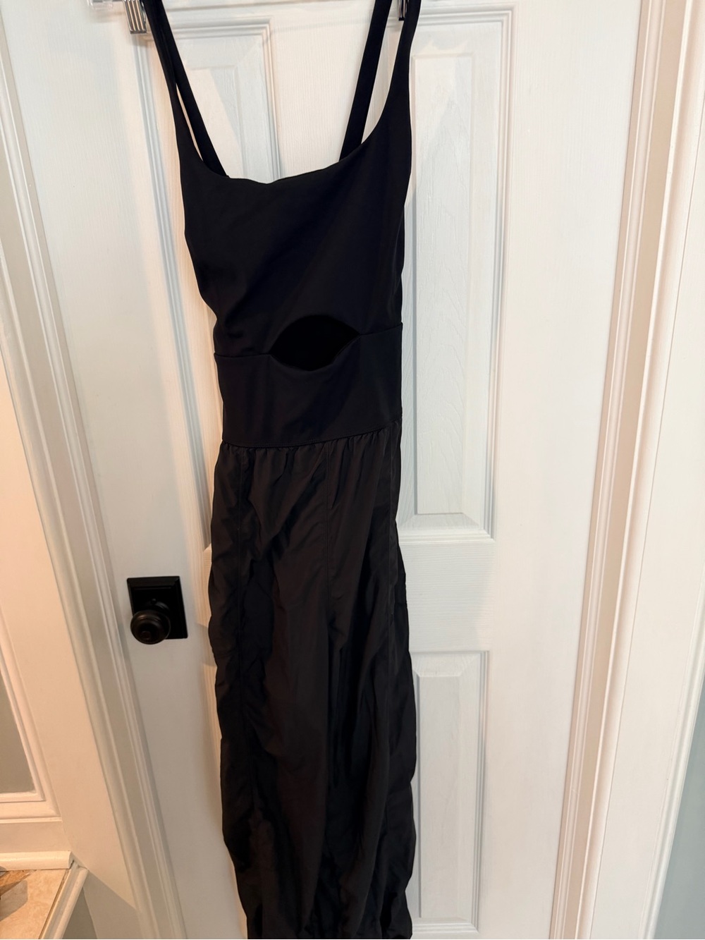 FP Movement Free People Black Cutout Parachute Jumpsuit XL